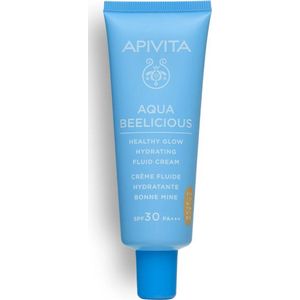 Apivita Aqua Beelicious Healthy Glow Hydrating Fluid Cream Flowers & Honey SPF30 Tinted 40 Crème