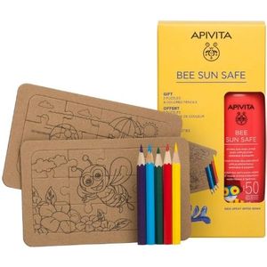 Apivita Sun Kids Lotion Spray SPF50 + 2 puzzels en potloodjes