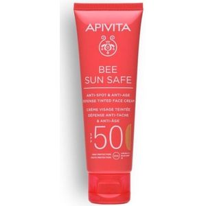 Apivita Suncare Crème Bee Sun Safe Defense Tinted Face Cream SPF50 50ml