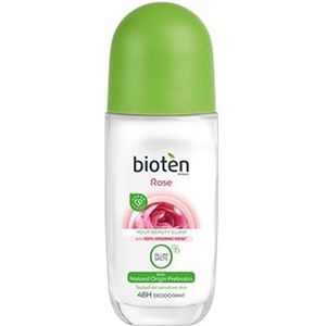 Bioten Bio en puur Rose Deodorant roll-on met roze - gebruik na scheren - gevoelige huid 50 ml