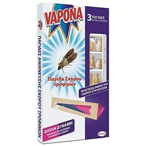Vapona Food Moth Detector niet-giftige en geurloze lijmval - 1 pak van 3 Traps