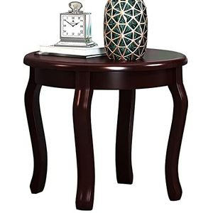 Prachtige massief houten salontafel, kleine appartement eettafel, woonkamer bank bijzettafel/hoektafel (60x57cm), Amerikaanse ronde tafel (Kleur: A)