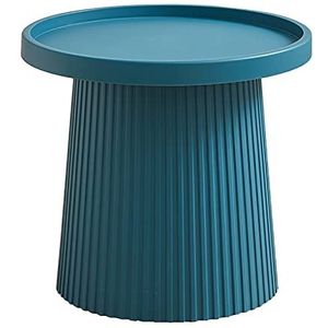 Prachtige bankbijzettafel (50x46cm), Scandinavische ronde kunststof salontafel, kleine woonkamer balkon kleine ronde tafel, multifunctionele vrijetijdstafel (Kleur: A)