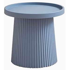 Prachtige bankbijzettafel (50x46cm), Scandinavische ronde kunststof salontafel, kleine woonkamer balkon kleine ronde tafel, multifunctionele vrijetijdstafel (Kleur: G)