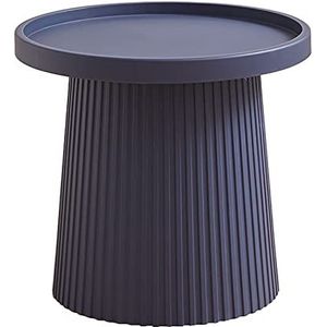 Prachtige bankbijzettafel (50x46cm), Scandinavische ronde kunststof salontafel, kleine woonkamer balkon kleine ronde tafel, multifunctionele vrijetijdstafel (Kleur: E)