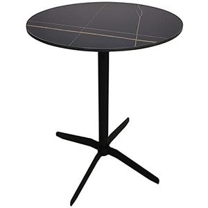 Kleine Ronde Tafel, Scandinavische Leisteen Tafelblad Kleine Salontafel, Smeedijzeren Beugel Balkon Vrijetijdstafel, Kleine Appartement Eettafel, Koffieshop Onderhandelingstafel (Kleur: C, Maat: 40X55