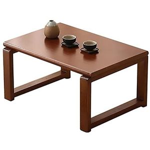 Prachtige massief houten salontafel, woonkamer thuis erkertafel, zit-slaapkamer vrijetijdstafel in Japanse stijl, multifunctionele kleine appartement lage tafel (Kleur: B, Maat: 80x50x30cm)