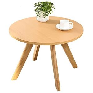 Prachtige kleine ronde tafel, kleine hoektafel van Japans hout, ronde salontafel, bijzettafel in de woonkamer, multifunctionele vrijetijdstafel (afmetingen: 60x40cm)