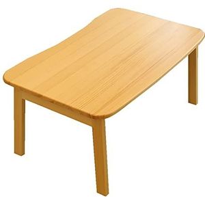 Prachtige klaptafel, Japanse zitsalontafel, opvouwbare massief houten lage tafel, slaapkamer erkertafel, multifunctionele vrijetijdstafel (afmetingen: 80X50X34CM)