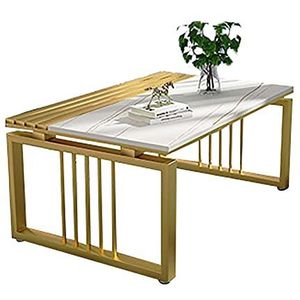 Prachtige erkertafel, Scandinavische leisteen kleine salontafel, zittende Japanse studeertafel/vrijetijdstafel, smeedijzeren beugel lage tafel (kleur: F, maat: 70x50x30cm)