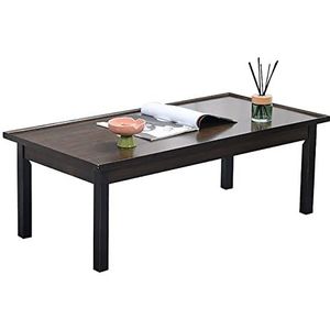 Prachtige salontafel, Japanse lage tafel, kleine massief houten eettafel, multifunctionele slaapkamer vrijetijdstafel, bruin (afmetingen: 80x50x30cm)