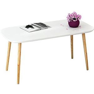 Prachtige salontafel, H49CM zit lage tafel, klein appartement massief houten tafelpoten bank bijzettafel, multifunctioneel thuiskantoor (kleur: A, maat: 100x48x49cm)
