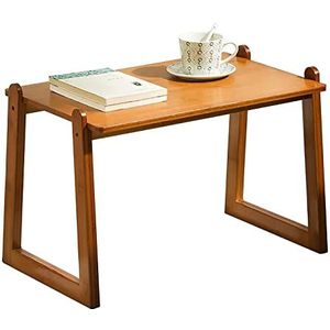 Prachtige bankbijzettafel, 40 cm hoge zittafel, kleine salontafel in de woonkamer/slaapkamer, eenvoudige houten kleine tafel, planken (Kleur: A, Maat: 77x38cm)