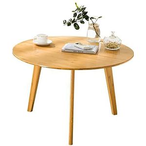 Prachtige kleine ronde tafel, 41 cm hoge zittafel, kleine slaapkamer/balkon salontafel, multifunctionele houten vrijetijdstafel, eettafel voor verhuurkamers (afmetingen: 60X41CM)