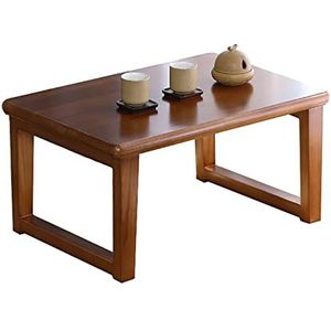Vierkante salontafel - kleine salontafel van hout, kleine banktafel, bijzettafel ontbijttafel, bijzettafel houten banktafel, voor woonkamer slaapkamer tuin witte salontafel (kleur: C, maat: 60cm)