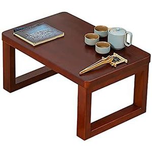 Vierkante salontafel - Kleine salontafel van hout, kleine banktafel, bijzettafel, ontbijttafel, bijzettafel van hout, voor woonkamer slaapkamer tuin witte salontafel (kleur: B, maat: 50cm)