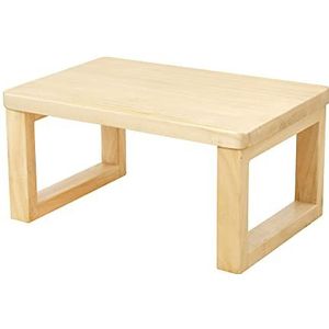 Vierkante salontafel - Kleine salontafel van hout, kleine banktafel, bijzettafel, ontbijttafel, bijzettafel van hout, voor woonkamer slaapkamer tuin witte salontafel (kleur: A, maat: 60cm)