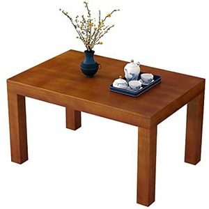 Prachtige salontafel, kleine appartementtafel, huishoudelijke massief houten lage tafel, multifunctionele vrijetijdstafel/eettafel, bankbijzettafel (kleur: B, maat: 70x50x55cm)