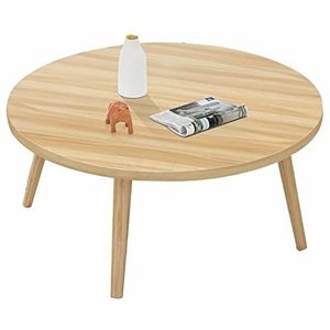 Prachtige salontafel, Japanse ronde lage tafel, Φ60x32cm multifunctionele vrijetijdstafel/eettafel, bankbijzettafel (kleur: B)