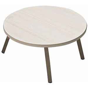 Prachtige salontafel, Japanse ronde lage tafel, Φ60x32cm multifunctionele vrijetijdstafel/eettafel, bankbijzettafel (kleur: A)