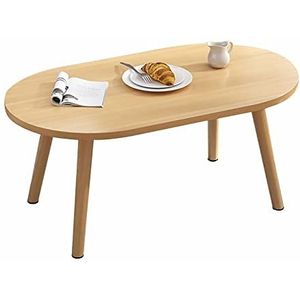 Prachtige salontafel, Japanse ovale lage zittafel (H30cm), multifunctionele kleine appartement vrijetijdstafel/eettafel, bank bijzettafel (kleur: A, maat: 80X45X30CM)