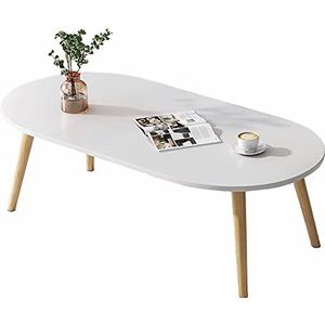 Prachtige salontafel, Japanse ovale lage zittafel (H42cm), multifunctionele kleine appartement vrijetijdstafel/eettafel, bank bijzettafel (kleur: B)