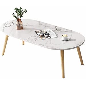 Prachtige salontafel, Japanse ovale lage zittafel (H42cm), multifunctionele kleine appartement vrijetijdstafel/eettafel, bank bijzettafel (kleur: A)