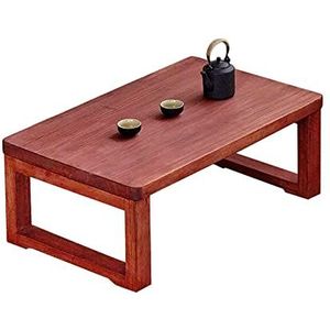 Prachtige salontafel, H30CM erker lage tafel, massief houten multifunctionele zittafel in Japanse stijl, vrijetijdstafel/studeertafel in de slaapkamer (afmetingen: 50x40x30cm)