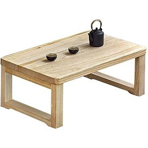 Prachtige salontafel, H30CM erker lage tafel, massief houten multifunctionele zittafel in Japanse stijl, vrijetijdstafel/studeertafel in de slaapkamer (afmetingen: 100x55x30cm)