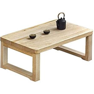 Prachtige salontafel, H30CM erker lage tafel, massief houten multifunctionele zittafel in Japanse stijl, vrijetijdstafel/studeertafel in de slaapkamer (afmetingen: 50x40x30cm)