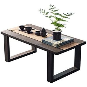 Prachtige salontafel, 30 cm hoge zittafel, eettafel voor kleine appartementen in Japanse stijl, vrijetijdstafel in de slaapkamer (afmetingen: 70 cm)