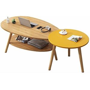 Prachtige combinatie salontafel, klein appartement (90x48x42cm+50x50cm) multifunctionele theetafel, multifunctionele vrijetijdstafel zijhoektafel (kleur: G)