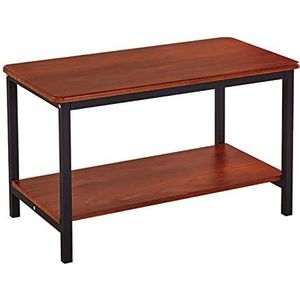 Prachtige dubbellaagse salontafel, 80x40x50cm eenvoudige theetafel, huishoudelijke multifunctionele zij-/hoektafel, lange tafel schrijftafel (Kleur: A)