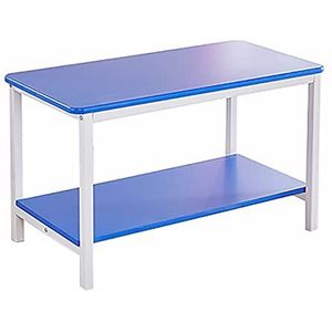 Prachtige dubbellaagse salontafel, 80x40x50cm eenvoudige theetafel, huishoudelijke multifunctionele zij-/hoektafel, lange tafel schrijftafel (Kleur: F)