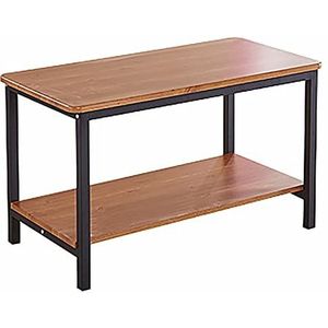 Prachtige dubbellaagse salontafel, 80x40x50cm eenvoudige theetafel, huishoudelijke multifunctionele zij-/hoektafel, lange tafel schrijftafel (Kleur: D)