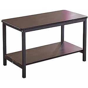 Prachtige dubbellaagse salontafel, 80x40x50cm eenvoudige theetafel, huishoudelijke multifunctionele zij-/hoektafel, lange tafel schrijftafel (Kleur: G)
