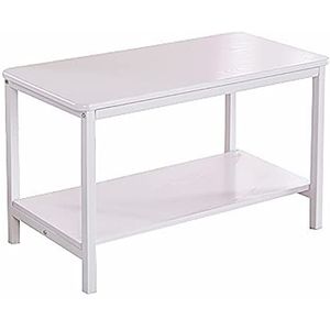 Prachtige dubbellaagse salontafel, 80x40x50cm eenvoudige theetafel, huishoudelijke multifunctionele zij-/hoektafel, lange tafel schrijftafel (kleur: C)