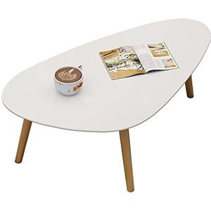 Prachtige salontafel, eenvoudig en klein appartement verfbank bijzettafel (80x50x45cm), massief houten slaapkamer vrijetijdstafel (kleur: wit)