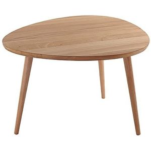 Prachtige salontafel, Scandinavische massief houten theetafel voor kleine appartementen, multifunctionele vrijetijdstafel voor balkon/slaapkamer (Kleur: A, Maat: 65x55x46cm)