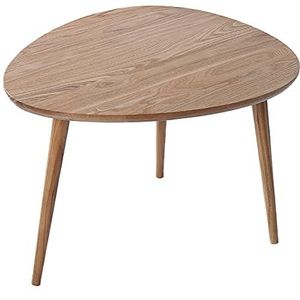 Prachtige salontafel, Scandinavische massief houten theetafel voor kleine appartementen, multifunctionele vrijetijdstafel voor balkon/slaapkamer (Kleur: C, Maat: 65x55x46cm)