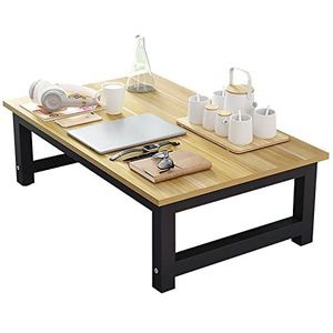 Prachtige salontafel, Japanse lage tafel, huishoudelijke erkertafel, E1 milieuvriendelijk tafelblad + theetafel met koolstofstalen frame (Kleur: D, Maat: 100X50X30CM)