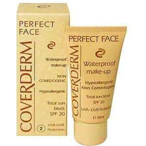 Coverderm - Perfect Face Cover - Waterproof Make-Up - Kleur 2 - 30ml