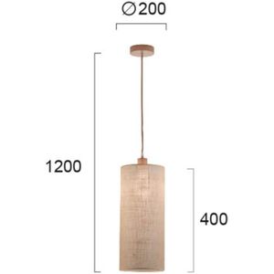 Viokef Hanglamp Senso, langwerpig smal, Ø 20 cm