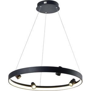 Viokef Denis LED hanglamp, rond met vier spots