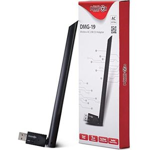 Inter-Tech DMG-19, Kabellos, USB, WLAN, 650 Mbit/s, Schwarz