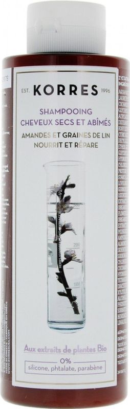 Korres - Shampoo - Almond And Linseed - 250 ml - Voor Droog Haar