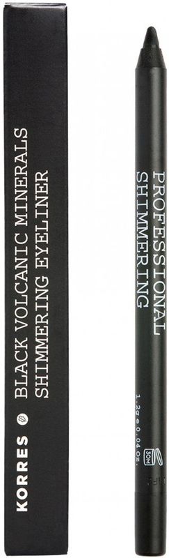 Korres - Black Volcanic Shimmering Eyeliner - 1,2 ml - Zwart