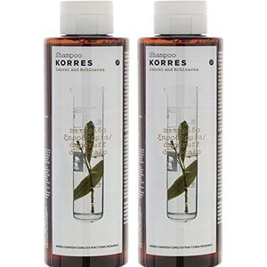 Korres Laurel & Echinacea Shampoo, 2 stuks, 300 g