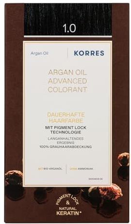 KORRES - Arganolie Geavanceerde Kleuring - Natuurlijk Zwart - 50 ml