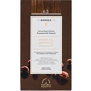Korres Argan Oil Pernamente Haarkleuring met Arganolie Tint 6.3 Golden / Honey Dark Blonde 50 ml